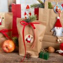 Weihnachtsaufkleber Heiliger Nikolaus rot weiß gold - Nikolausaufkleber für Nikolausgeschenke