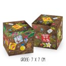 3 x 5 Weihnachtsschachteln in braun gr&uuml;n rot im SET - kleine Geschenkboxen verschiedener Gr&ouml;&szlig;en