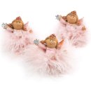 3 kleine Engelfiguren rosa mit Tutu - 7 cm pink - als...