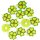 12 kleine Kleeblätter mit Klebepunkt - 5 cm grün - Glücksbringer zum Kleben Streuen