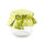 Marmeladendeckchen Ø 14,8 cm grün mit Blättermotiv - Gläserdeckchen für Einmachgläser