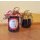 Gläserdeckchen rot mit bunten Früchten Ø 14,8 cm rund - Deko für selbstgemachte Marmeladen