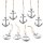 Ankeranhänger aus Blech mit Kordel - 6,5 cm - silberfarbene maritime Deko zum Aufhängen