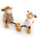 2 Schafe Figuren mit hängenden Beinen – grau...
