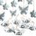 12 Frühlingsanhänger aus Metall Silber Schmetterling + Blume 6-7 cm