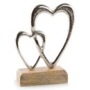 Herz Figur aus Metall silber Geschenk Muttertag Valentinstag