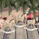 3 Schaukelpferd Anhänger Natur weiß Vintage 17 cm - Weihnachtsanhänger für Geschenke - Weihnachtsbaumschmuck