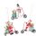 3 Weihnachtsanhänger - Schneemann + Rentier + Weihnachtsmann auf Roller