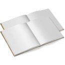 Ginkgo Notizbuch quadratisch - leere weiße Seiten 21 x 21 cm