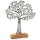 Lebensbaum Figur aus Metall & Holz 27 cm Silber - zum Hinstellen