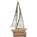 Dekoratives Segelboot aus Metall &amp; Holz 20 cm - als Maritime Dekoration