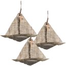 3 Segelboote zum Aufh&auml;ngen - maritime Vintage Deko...