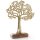 Baum Dekofigur aus Metall - Lebensbaum Figur Gold zum Hinstellen - 27 cm