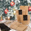 Frohe Weihnachten Aufkleber - schwarz gold 5 x 14,8 cm