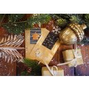 Frohe Weihnachten Aufkleber schwarz gold 5 x 14,8 cm 10 St&uuml;ck