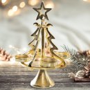 Weihnachtsbaum Figur für 4 Kerzen - gold zum Hinstellen