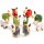 10 kleine Rentier Figuren aus Holz - bunte Weihnachtsdeko in 6 cm