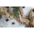 3 Rehkitz Metallanh&auml;nger als Weihnachtsdeko gold gl&auml;nzend - vintage Weihnachtsanh&auml;nger