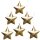 6 kleine Sterne gold aus Metall - Weihnachtssterne zum Aufh&auml;ngen