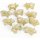 10 Mini Glücksschwein Figuren - Gold glitzernd - 2 cm aus Kunststein