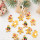 12 Mini Lebkuchen Figuren aus Kunststein - braun bunt