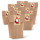 Braune T&uuml;ten mit Boden 14 x 22 x 5,6 cm + Weihnachtsbanderolen &quot;Nikolaus&quot; 10 St&uuml;ck