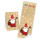 Braune Papiert&uuml;ten 18 x 8 x 22 cm + Weihnachtsaufkleber mit Nikolaus rot gold 10 St&uuml;ck