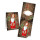 rote Geschenktüte mit Henkel Boden 18 x 8 x 22 cm + weihnachtliche Aufkleber HEILIGER NIKOLAUS