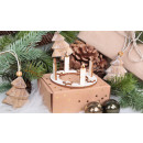 9 kleine Adventskränze aus Holz - Adventskranz Miniatur