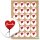 Runde Aufkleber mit Herz-Motiv - rot weiße Danke Sticker 4 cm