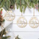 5 weihnachtliche Geschenkanh&auml;nger mit Text Frohe...