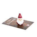 10 kleine Gastgeschenke mit Weihnachtsmann Figur &amp; Karte Frohe Weihnachten