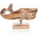 Dekorative Wal Figur aus Holz braun 29 cm - maritimes...