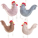 4 Hühner aus Filz mit Schnur zum Aufhängen...
