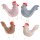 4 Hühner aus Filz mit Schnur zum Aufhängen Osteranhänger 14 x 15 cm