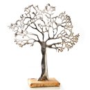 Gro&szlig;er Lebensbaum aus Aluminium auf Holzsockel 38 cm