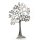 Große Lebensbaum Figur aus Aluminium 40 cm silber