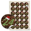 Adventskalenderzahlen Aufkleber Set - 5 x 24 Zahlenaufkleber - weihnachtliche Motive