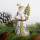 Edle Weihnachtsmann Figur wei&szlig; Gold gr&uuml;n - Santa Claus Nikolaus