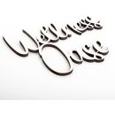Holz Schriftzug Wellness OASE - T&uuml;rschild Wandschild 3D