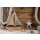 Holzschiff Figur 28 cm braun zum Hinstellen - aus Holz
