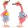 Flamingo Paar aus Filz & Draht - pinke bunte Flamingofiguren