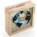 Spardose "Reisekasse" mit Weltkarte Globus...