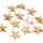 12 Streudeko Sterne Gold glitzernd - Weihnachtsdeko goldfarben 3 cm