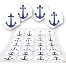 Aufkleber SET 5 x 24 bunte Sticker - Urlaub Reise maritim sommerlich