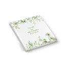 Gästebuch Notizbuch personalisierbar grün weiß Eukalyptus 21 x 21 cm
