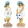 2 große mollige Frauen Figuren - Sommerdeko maritim türkis weiß 21 cm