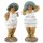 2 sommerliche Frauen Figuren - Badenixen in Badekleidung türkis weiß