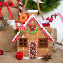 3 Filztaschen Lebkuchenhaus Geschenkverpackung T&uuml;te Weihnachten