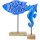 Deko Set maritim: Fisch + Seepferdchen Figur in blau